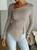 Asymmetric Long Sleeve Top