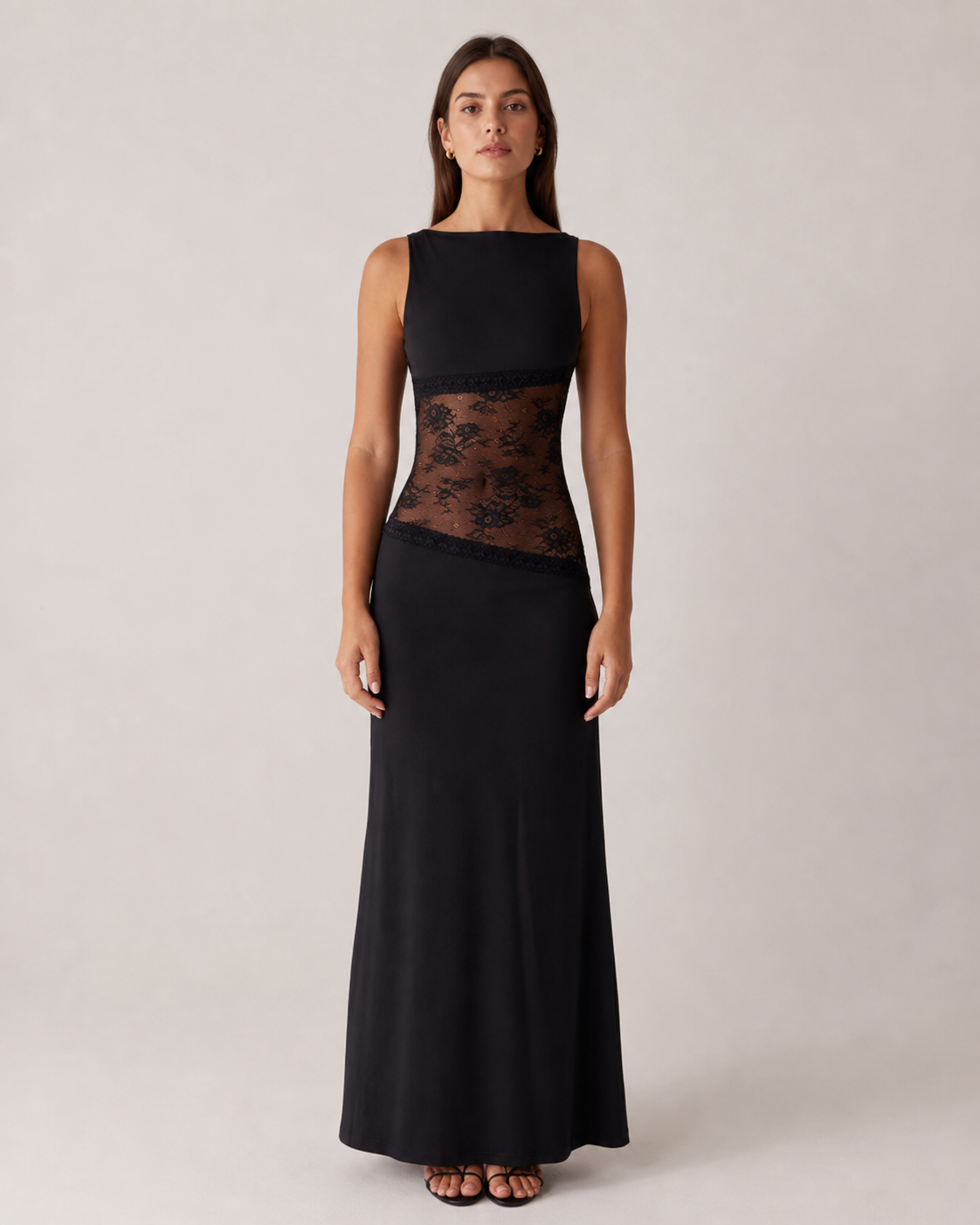 Black Lace Maxi Dress