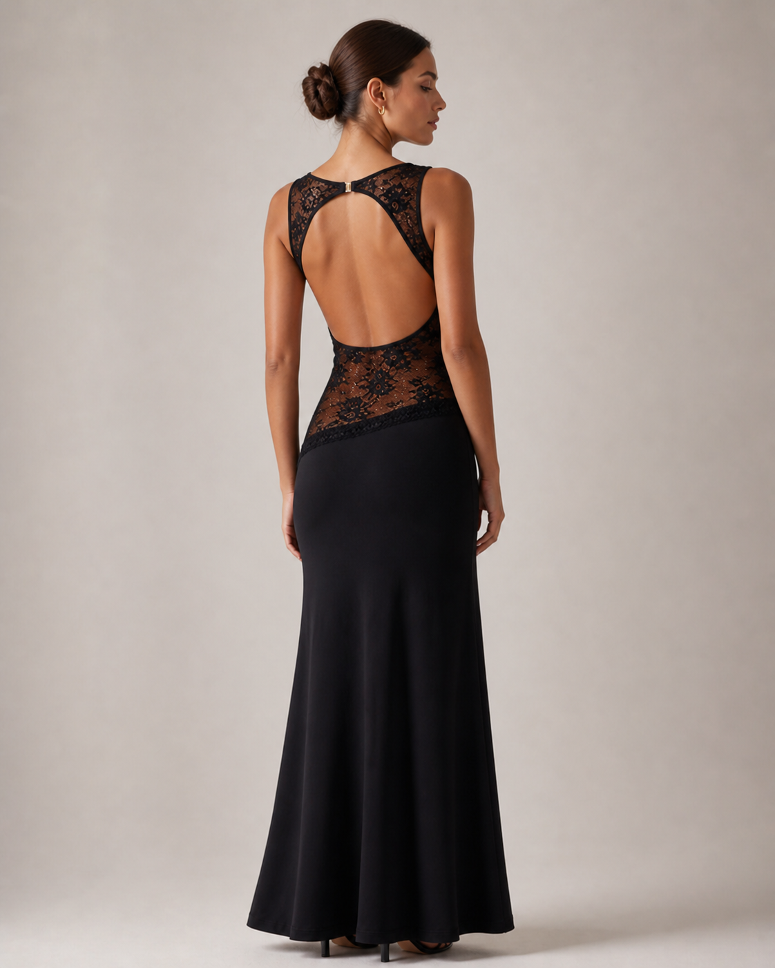 Black Lace Maxi Dress