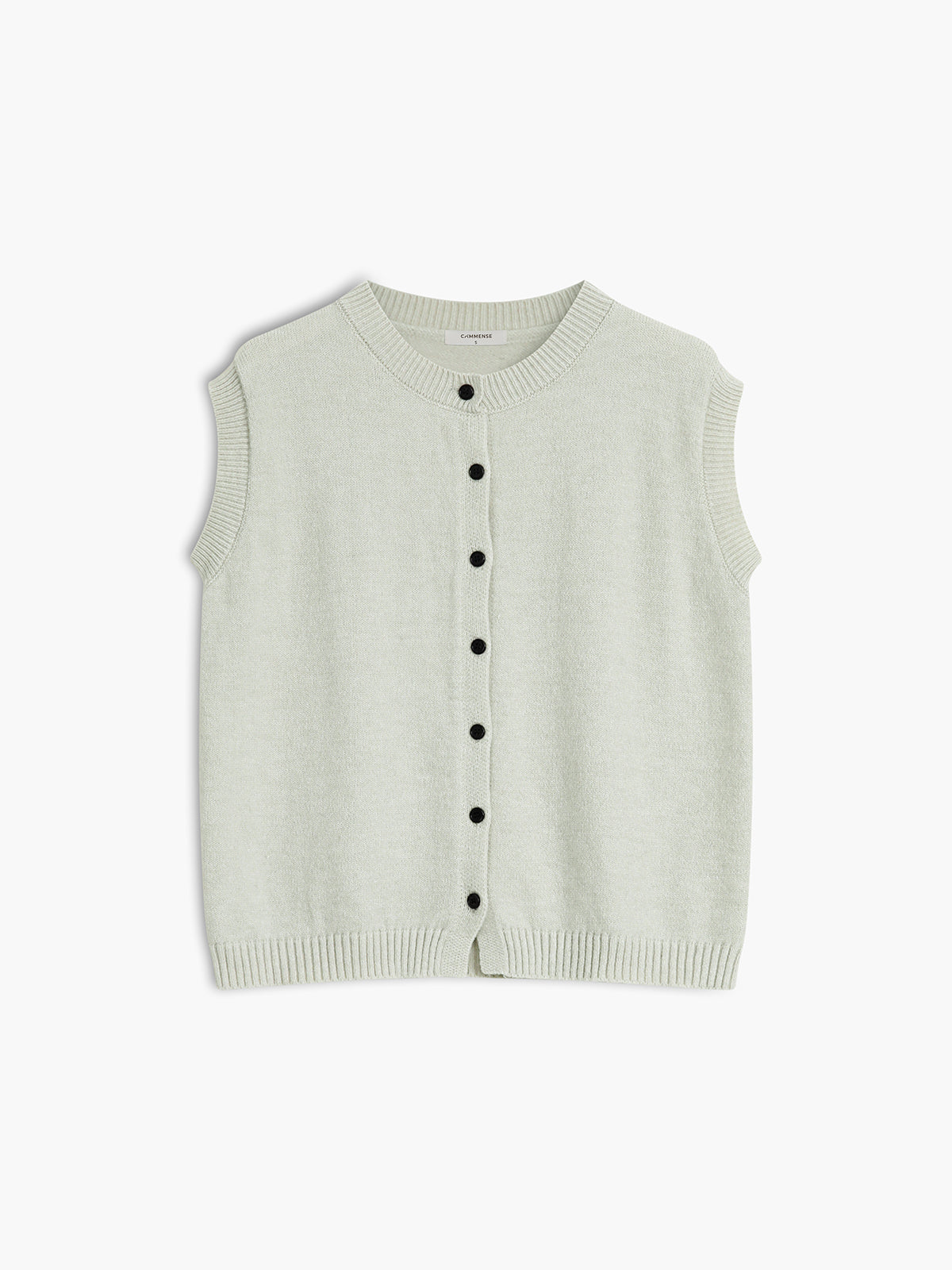 Button Up Knit Sweater Vest