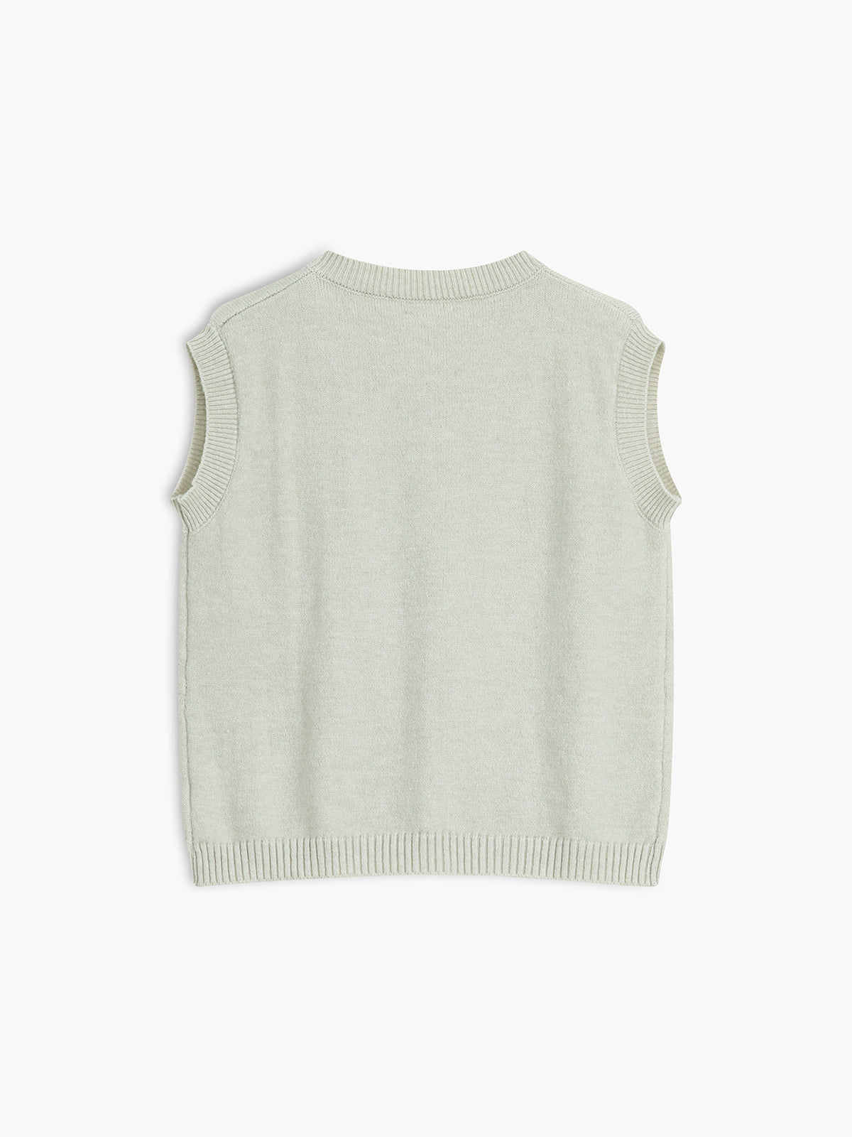 Button Up Knit Sweater Vest
