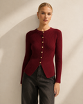 Button-Down Longline Knit Cardigan