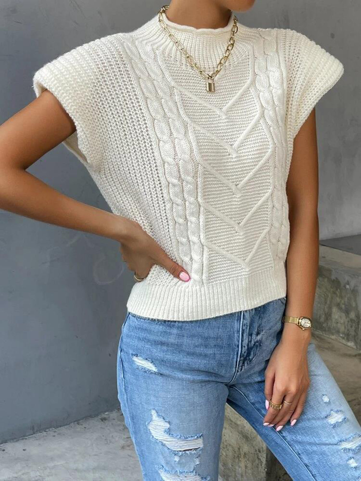 Cap Sleeve Sweater Vest