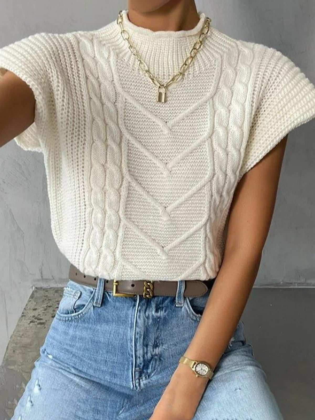Cap Sleeve Sweater Vest