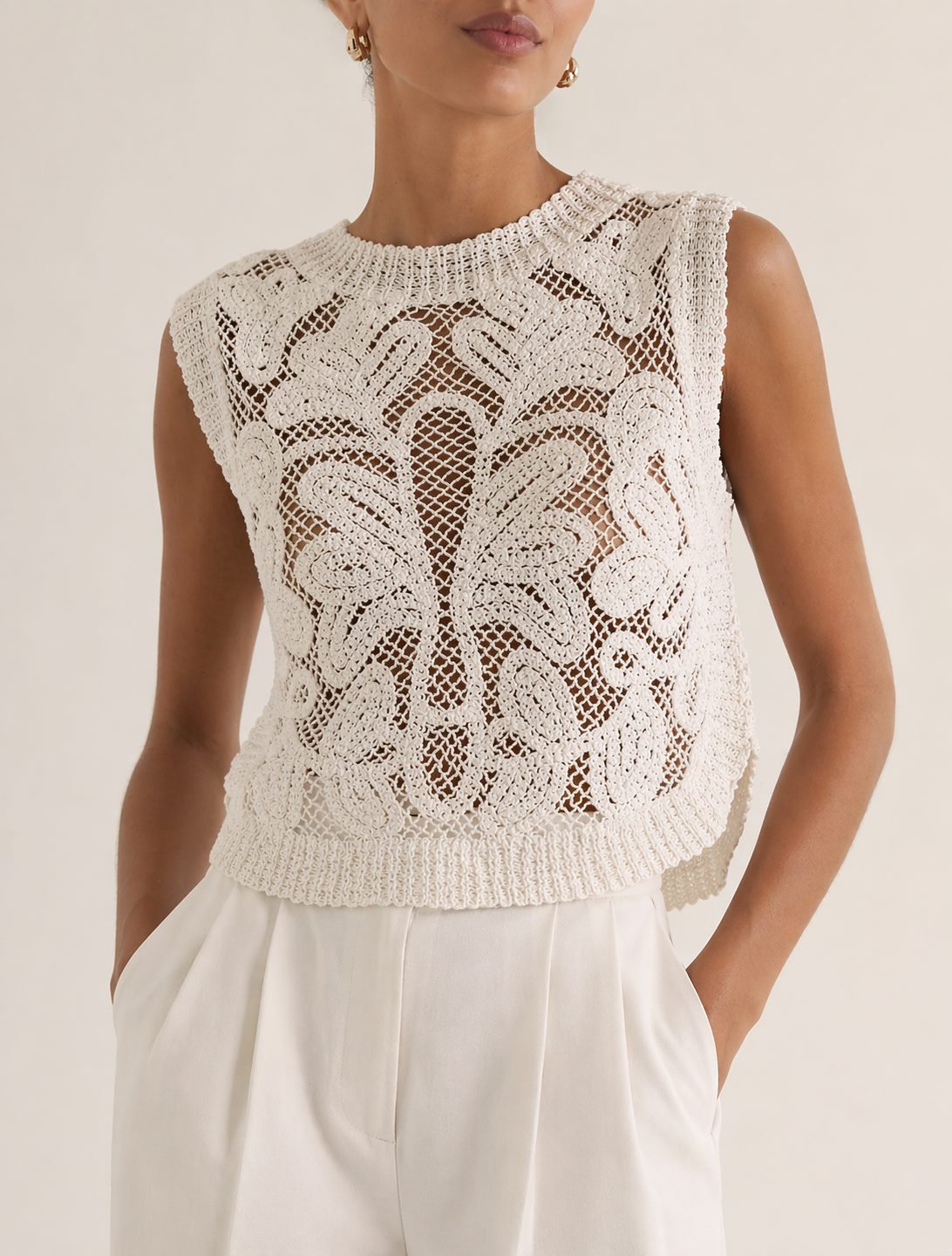 Crochet Cotton Crop Top