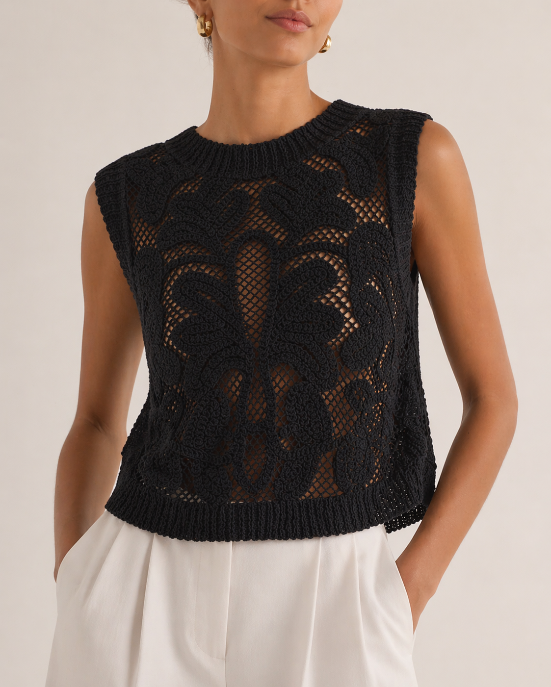Crochet Cotton Crop Top