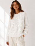 Crewneck Long Sleeve Knit Pullover Sweater