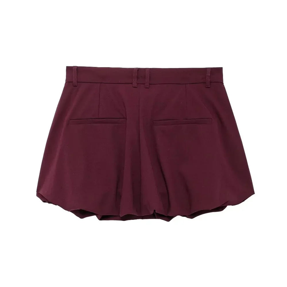 Cropped Jacket and Lantern Mini Skirt Co-ord Set