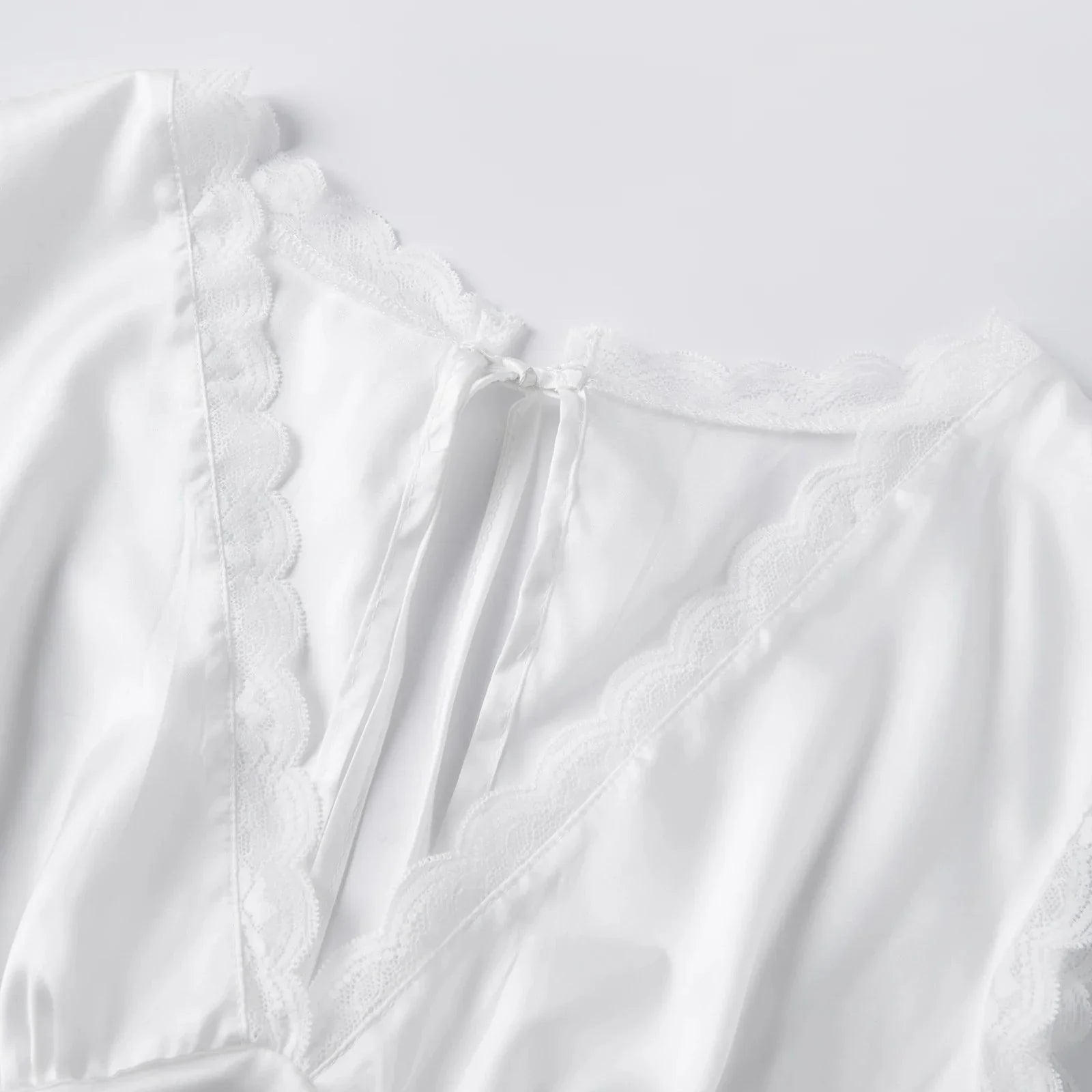 Deep V-Neck Satin Top