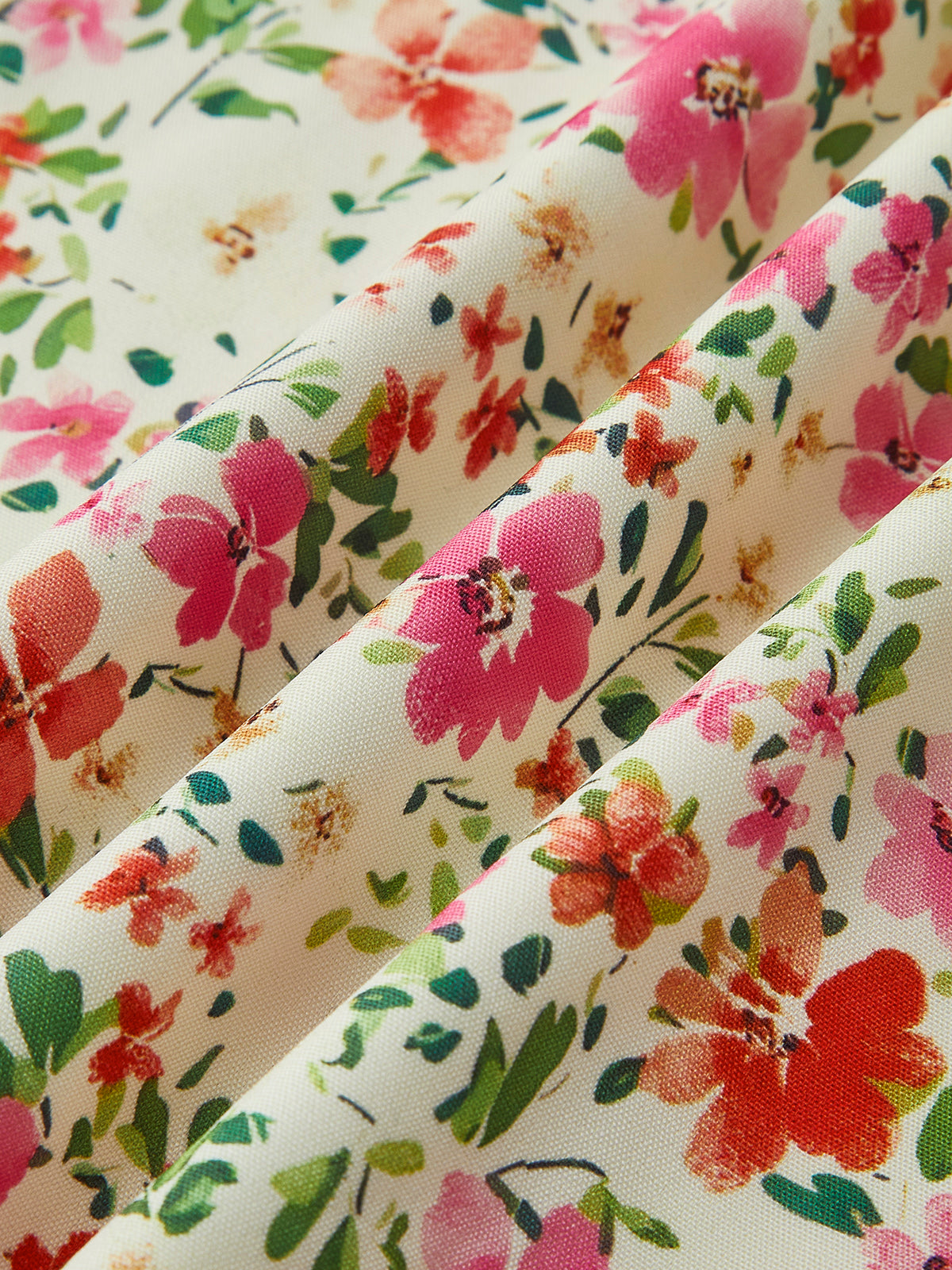 Floral Print Low Cut Cami Midi Dress