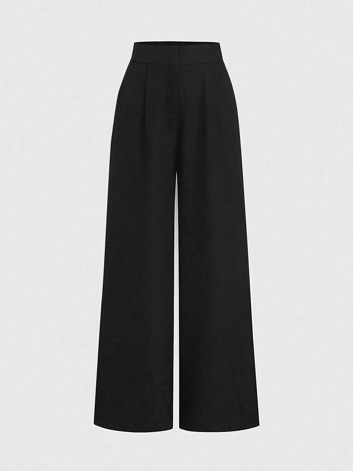 High Waist Pleated Wide Leg Tailored Trousers
