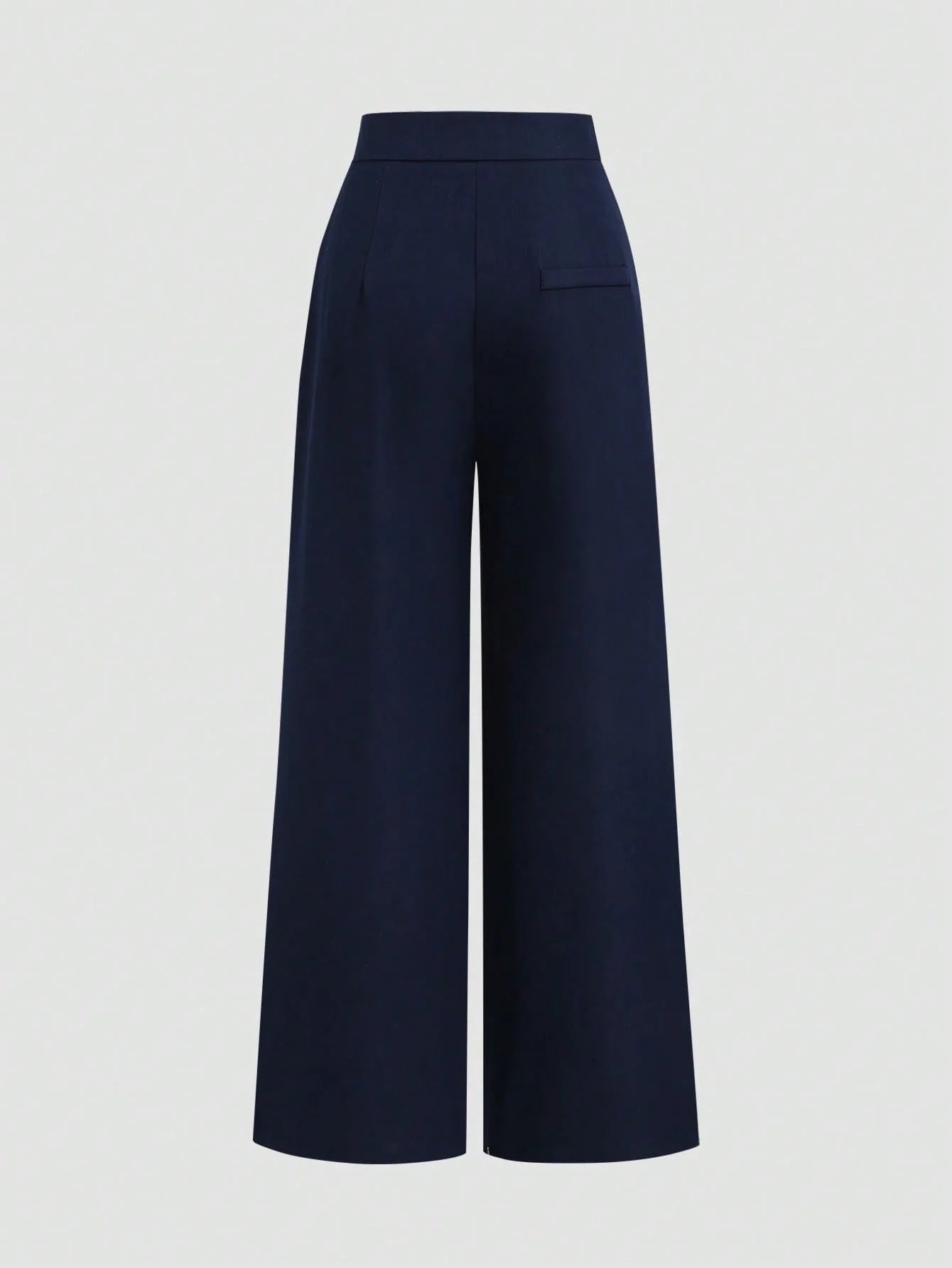 High Waist Pleated Wide Leg Tailored Trousers