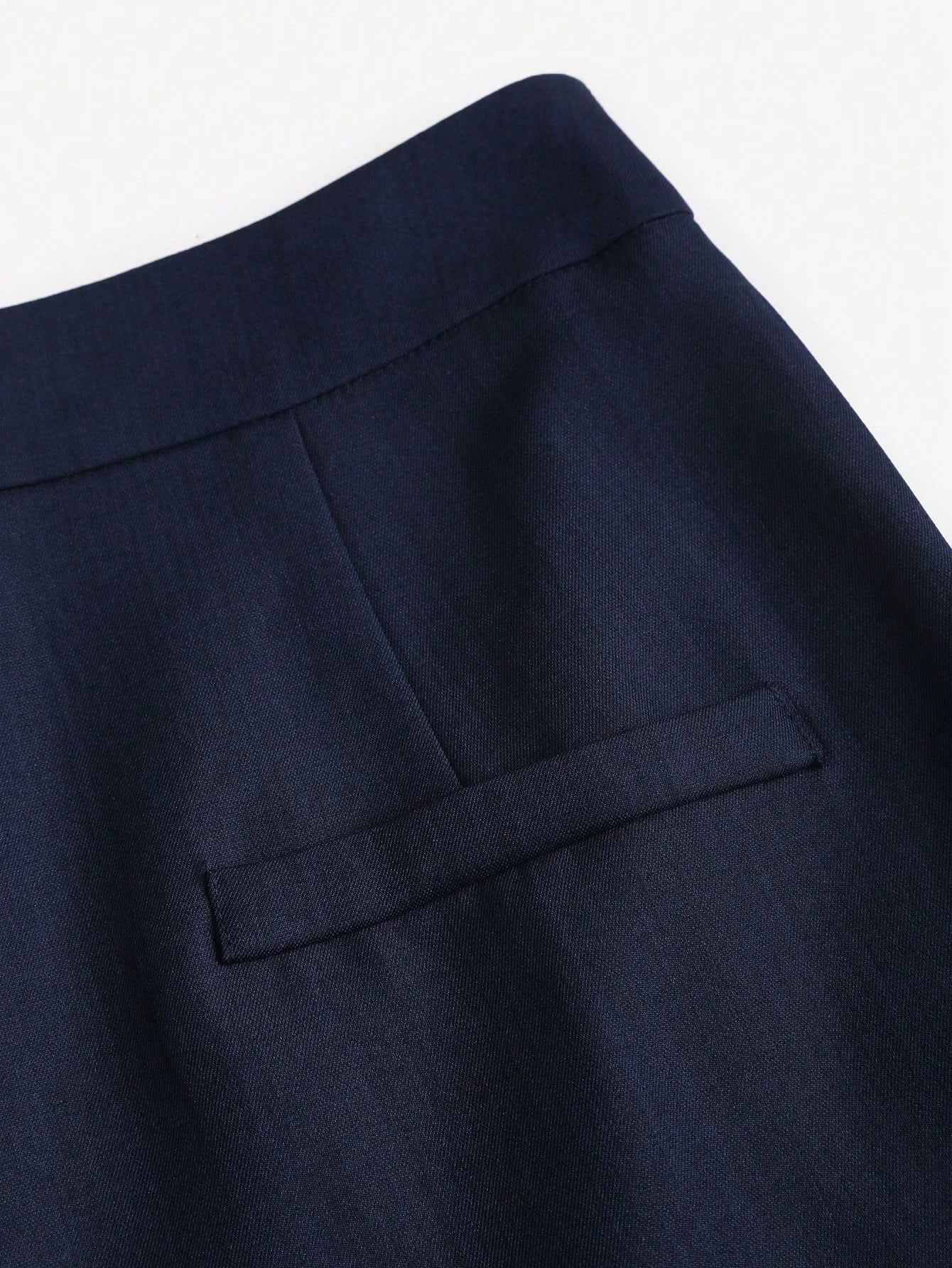 High Waist Pleated Wide Leg Tailored Trousers