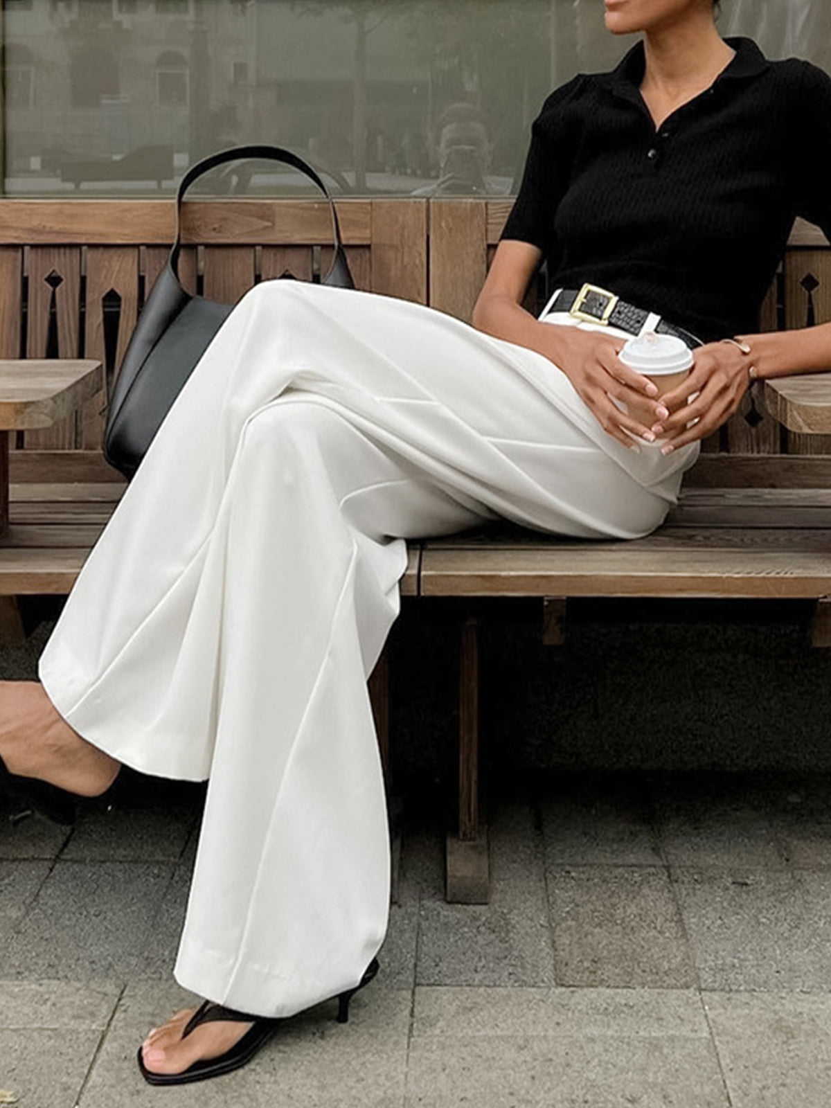 High-Waist Wide Leg Trousers