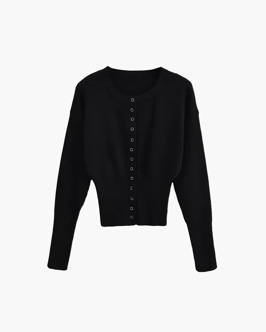 Knit Cardigan with Snap Button Closure