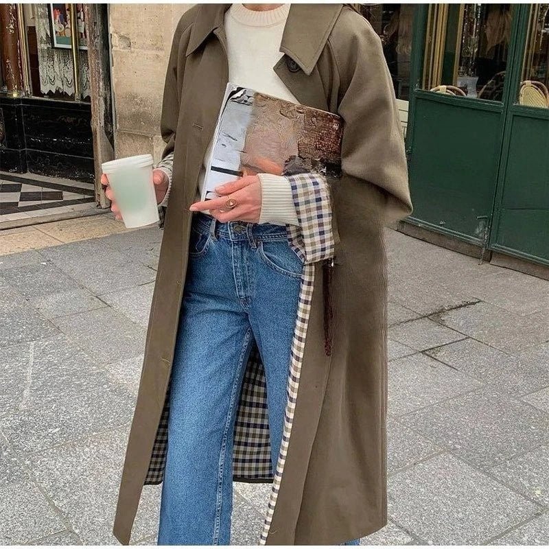Longline Button Front Trench Coat
