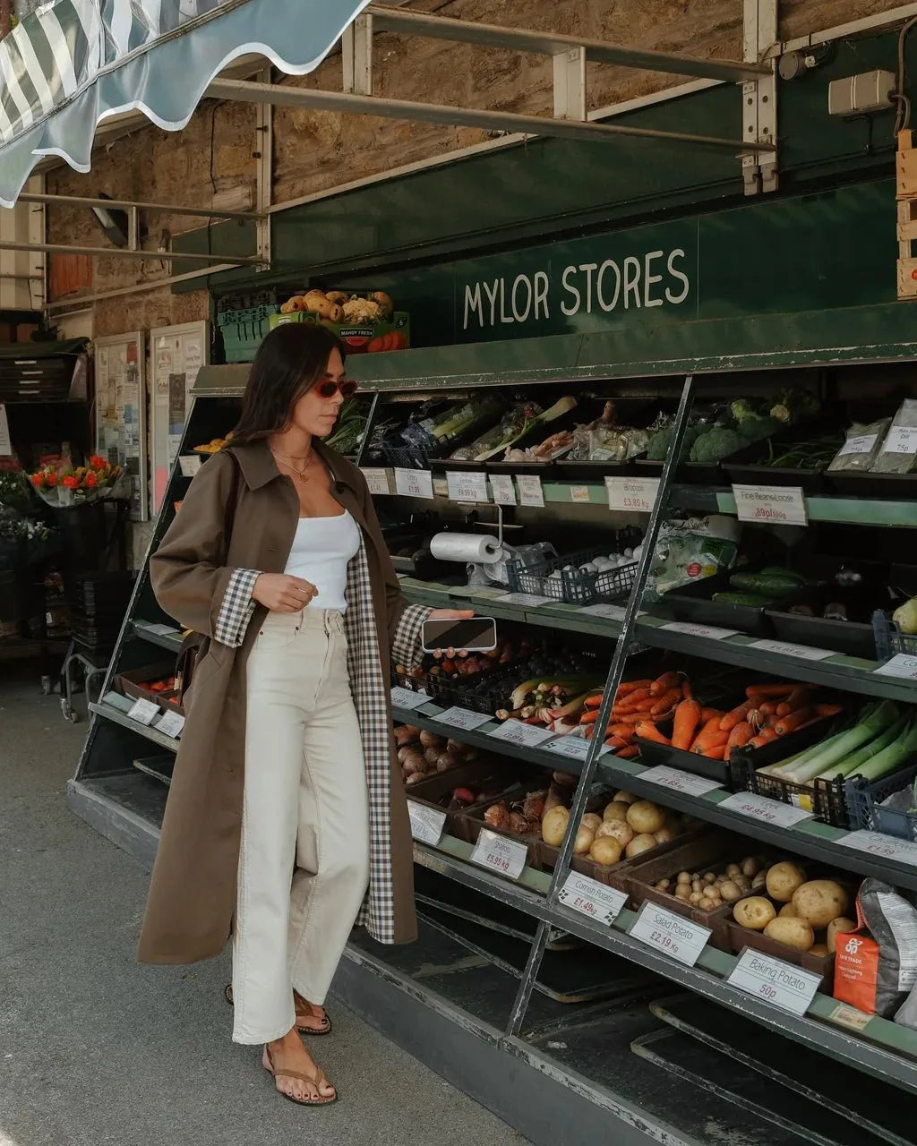 Longline Button Front Trench Coat