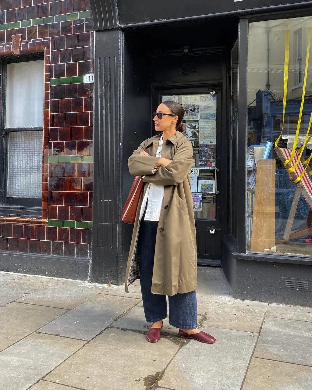 Longline Button Front Trench Coat