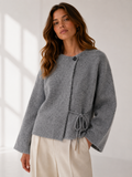 Open Front Knit Cardigan Coat