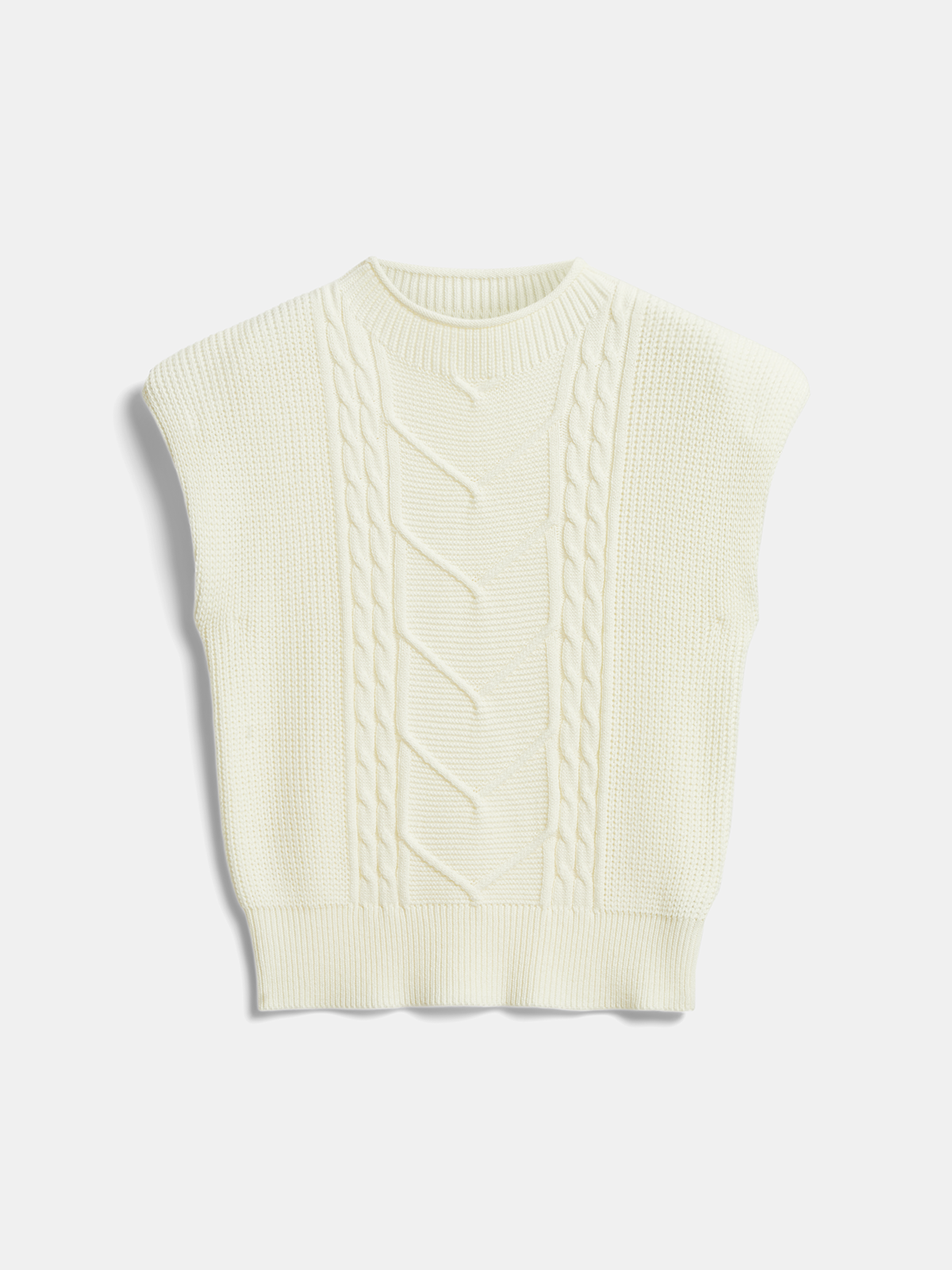Relaxed Knit Vest with Cap Sleeve