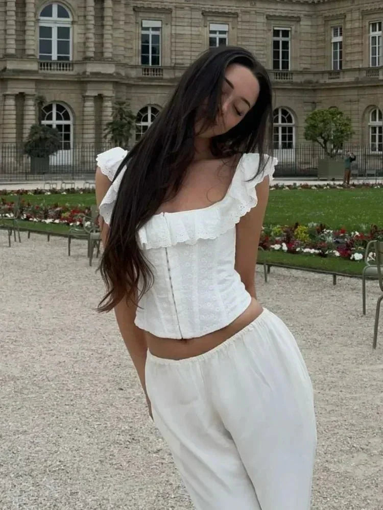 Ruffled Corset Top
