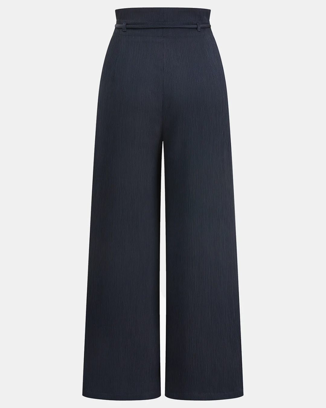 Satin Wide Leg Paperbag Trousers