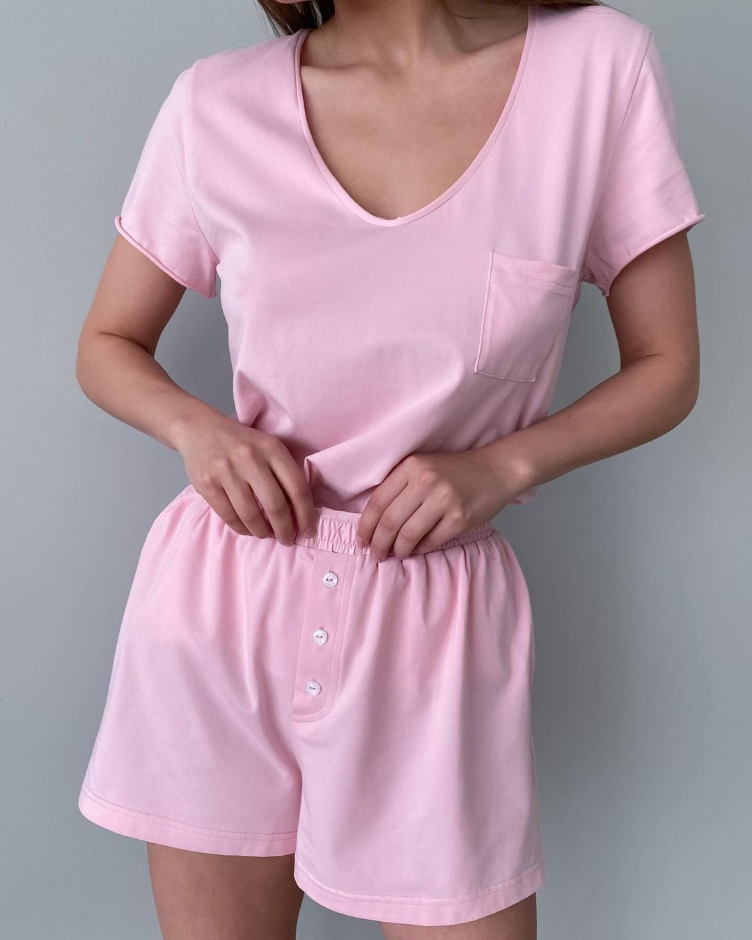 Sleeveless Cotton Shorts Co-ord Set
