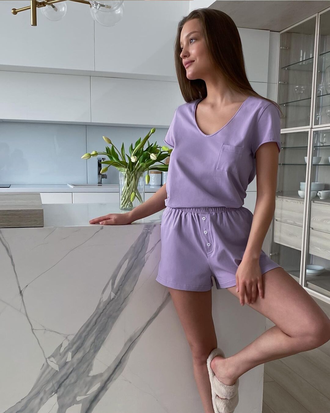 Sleeveless Cotton Shorts Co-ord Set