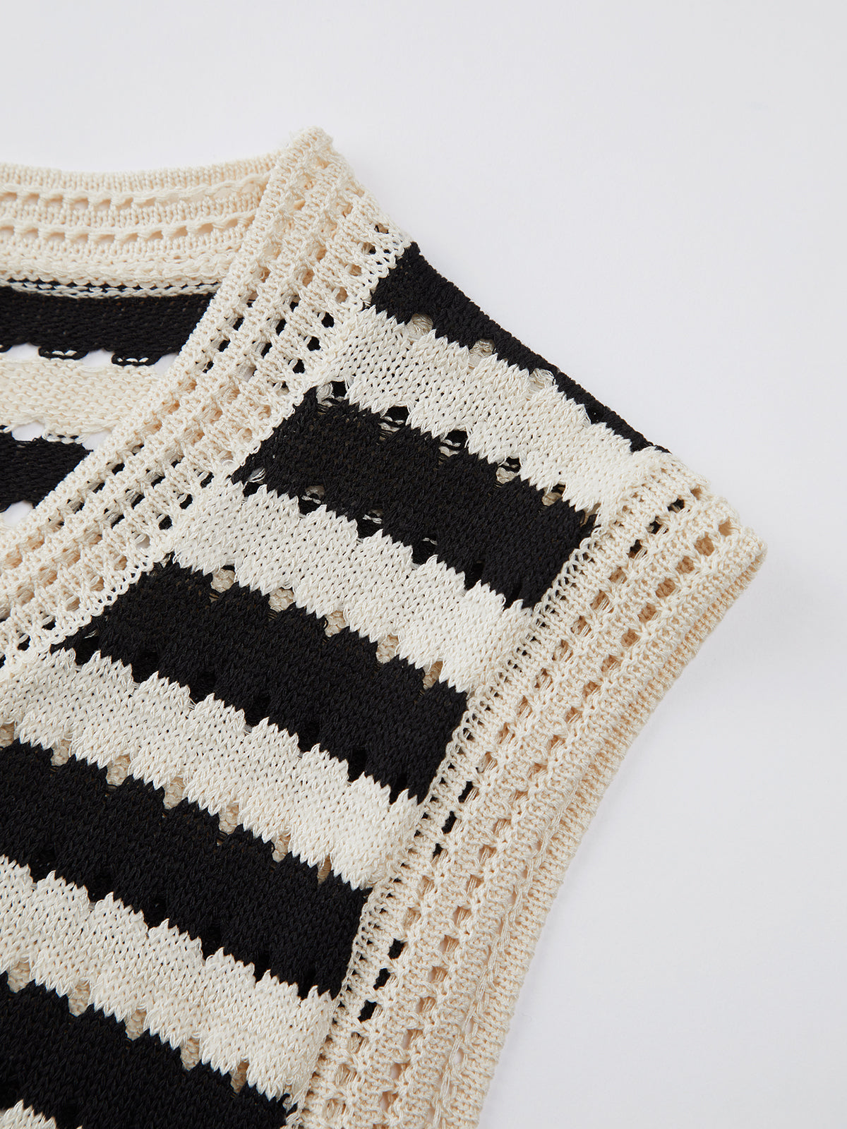 Striped Crochet Sweater Vest
