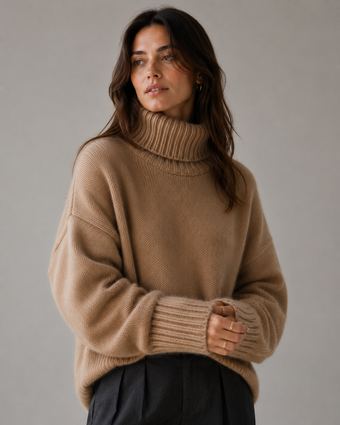 Cashmere Turtleneck Oversized Sweater