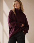 Oversized Turtleneck Knit Sweater