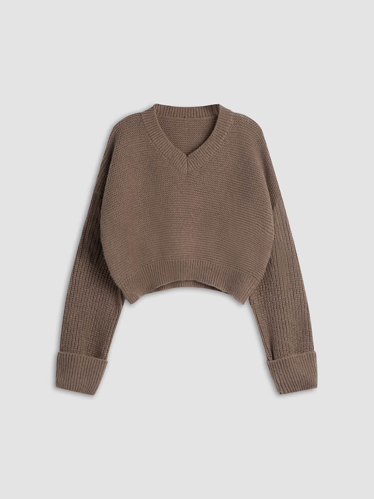 V-Neck Pullover Knit Sweater