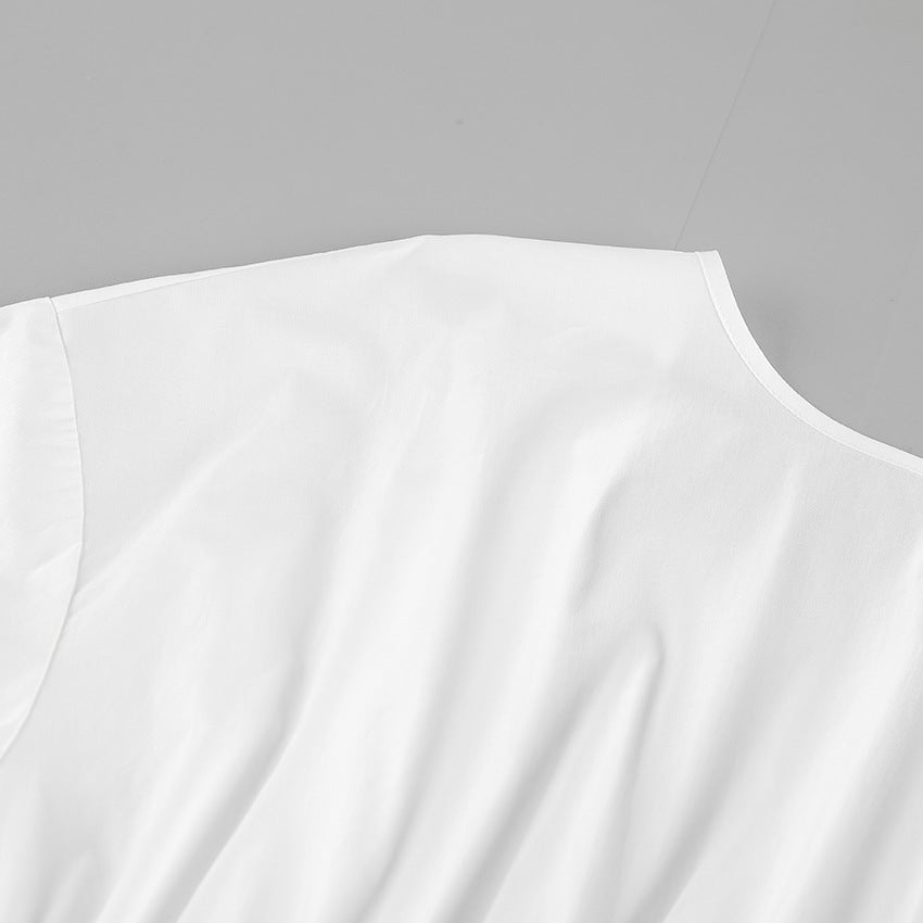 White Tie Back Crop Top