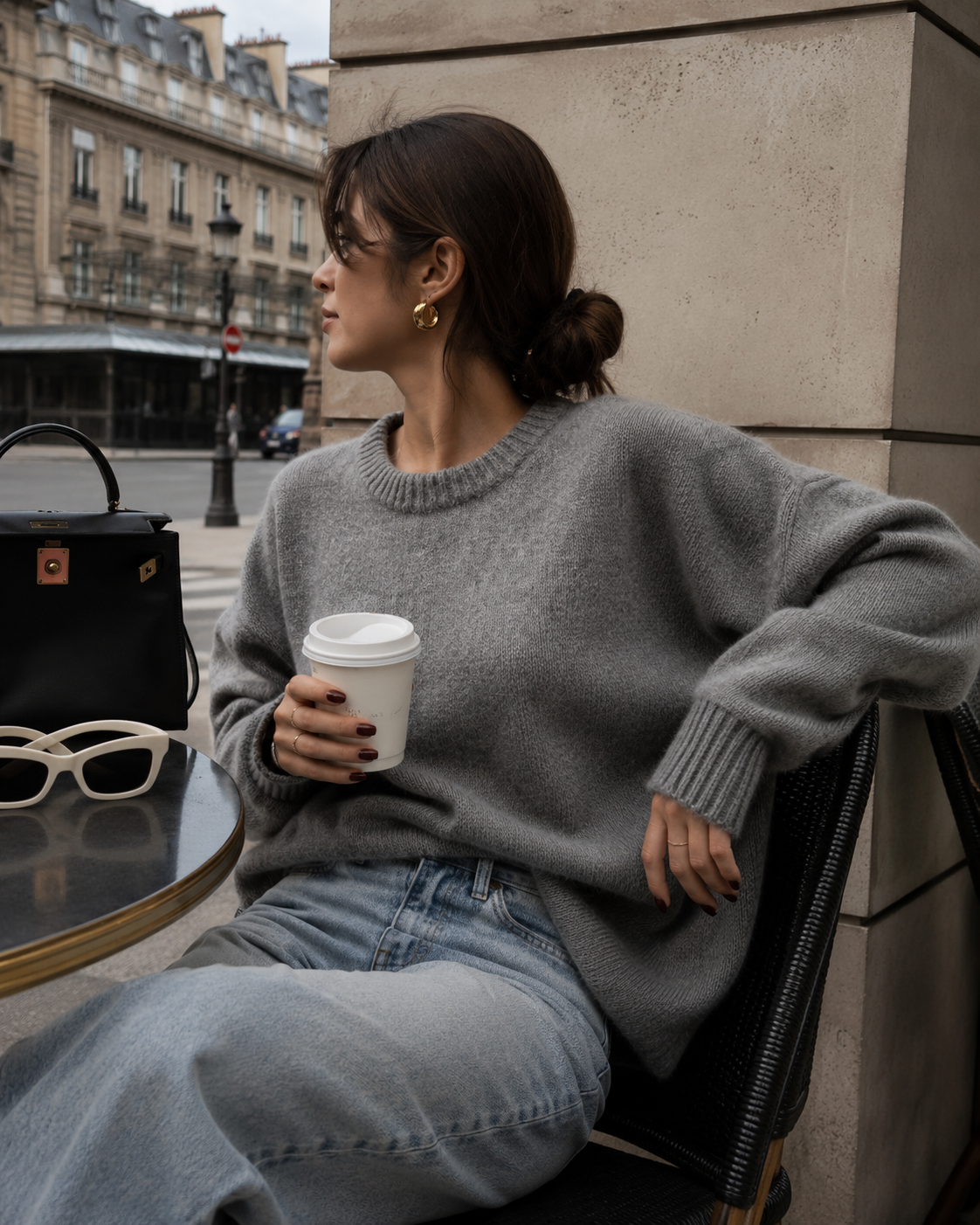 Women's Cashmere Oversized Crew Neck Sweater