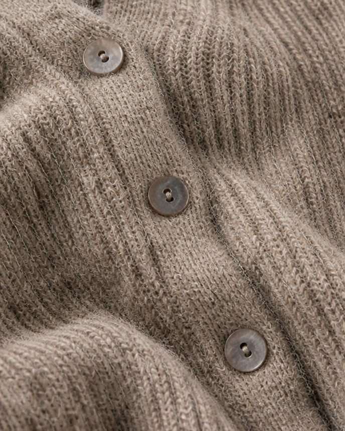 V-Neck Ribbed Maxi Cardigan